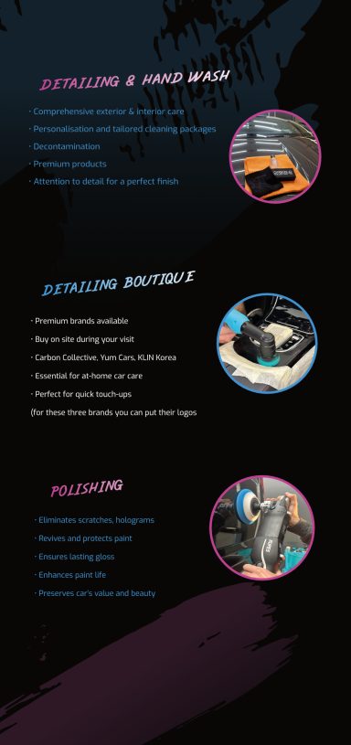 Perfect Shine Car detailing Services  brochure inside page