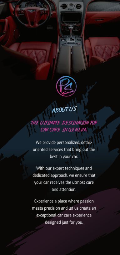 Perfect Shine Car detailing Services  brochure back page