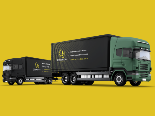 Duke & Co. logo haulage truck