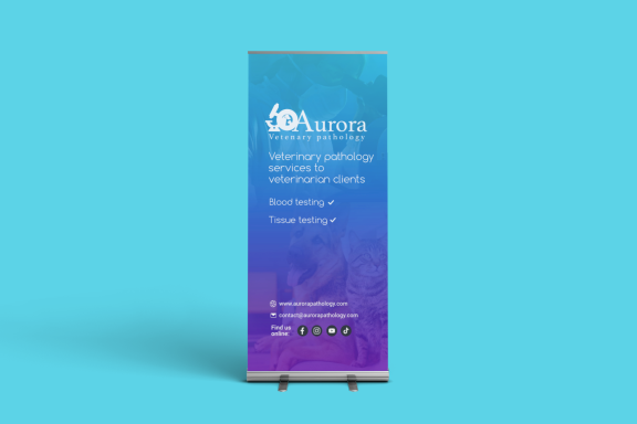 Aurora Veterinary Labs, Expo pull up stand