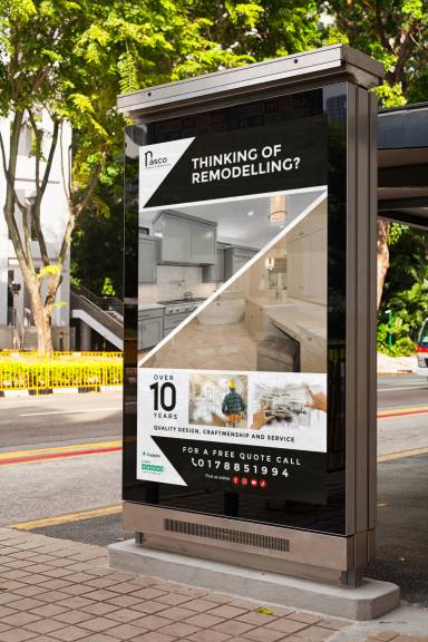 Pasco kitchens Bus stop poster advertisement