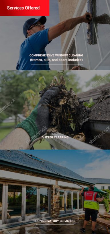 Potters Window Cleaning Services business brochure, back page